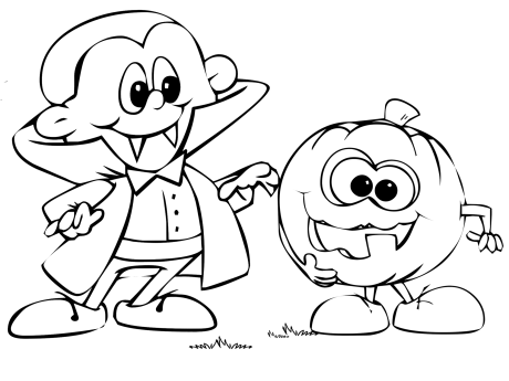 460x345 Cartoon Halloween Coloring Pages Monster Coloring Pages