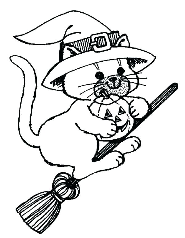 Halloween Cat Coloring Pages at GetColorings.com | Free printable ...