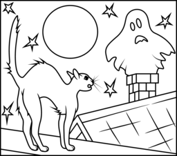 256x226 Halloween Coloring Pages