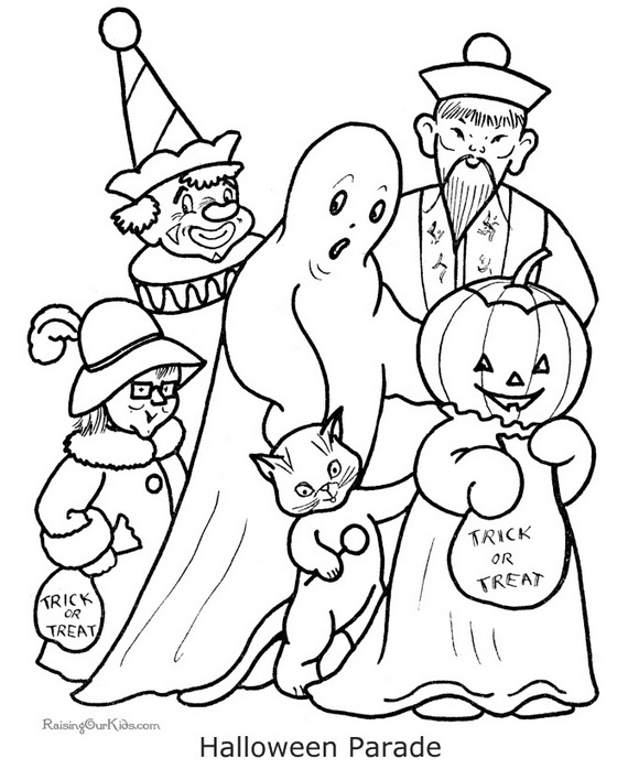 Fun And Spooky Halloween Coloring Pages Costumes 570x698 Fun And Spooky Halloween Coloring Pages Costumes
