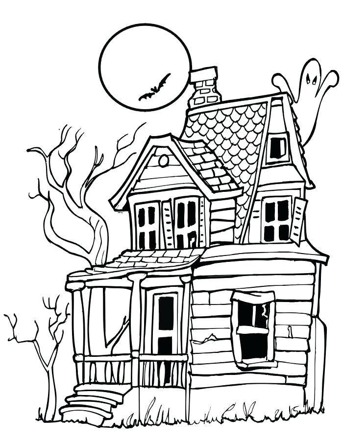 Halloween Coloring Pages Haunted House Spooky Halloween Coloring 700x905 Halloween Coloring Pages Haunted House Spooky Halloween Coloring