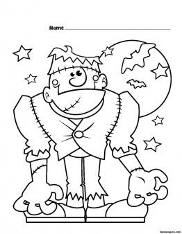 Free Printable Coloring Pages Halloween Frankenstein Monster 262x338 Free Printable Coloring Pages Halloween Frankenstein Monster
