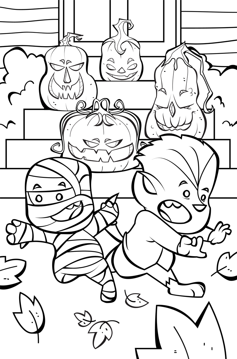 768x1163 Cute Halloween Coloring Pages 768 1163 High Definition Cute