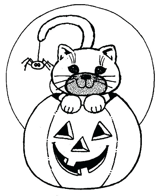 646x797 Cute Coloring Pages Free Printable 9 Halloween Pages To Color Cat