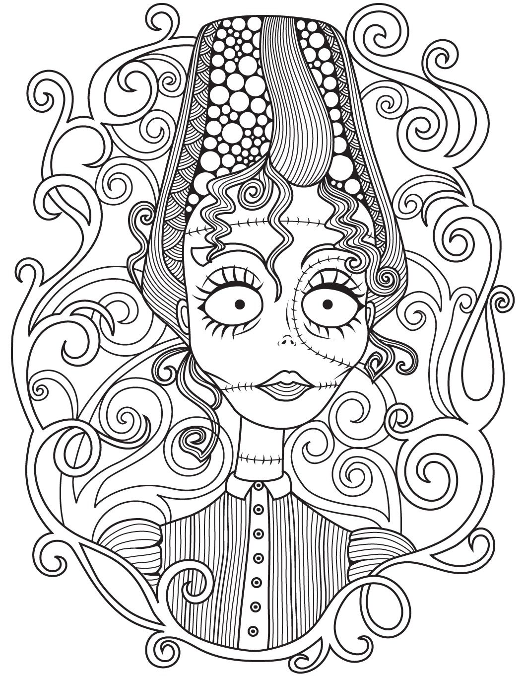 1058x1369 Halloween Coloring Page Colorish Free Coloring App For Adults