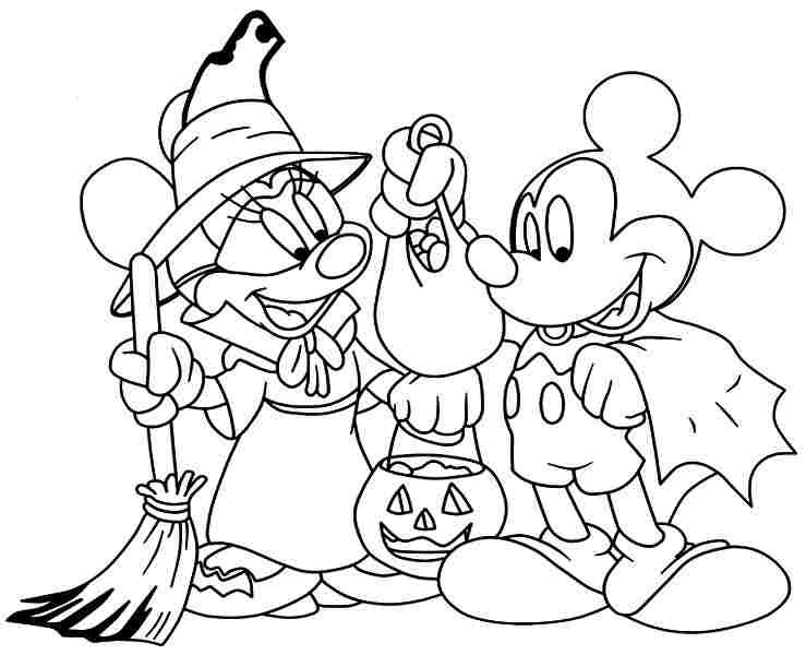 739x600 Halloween Coloring Pages For Girls Coloring Pages Cartoon Disney