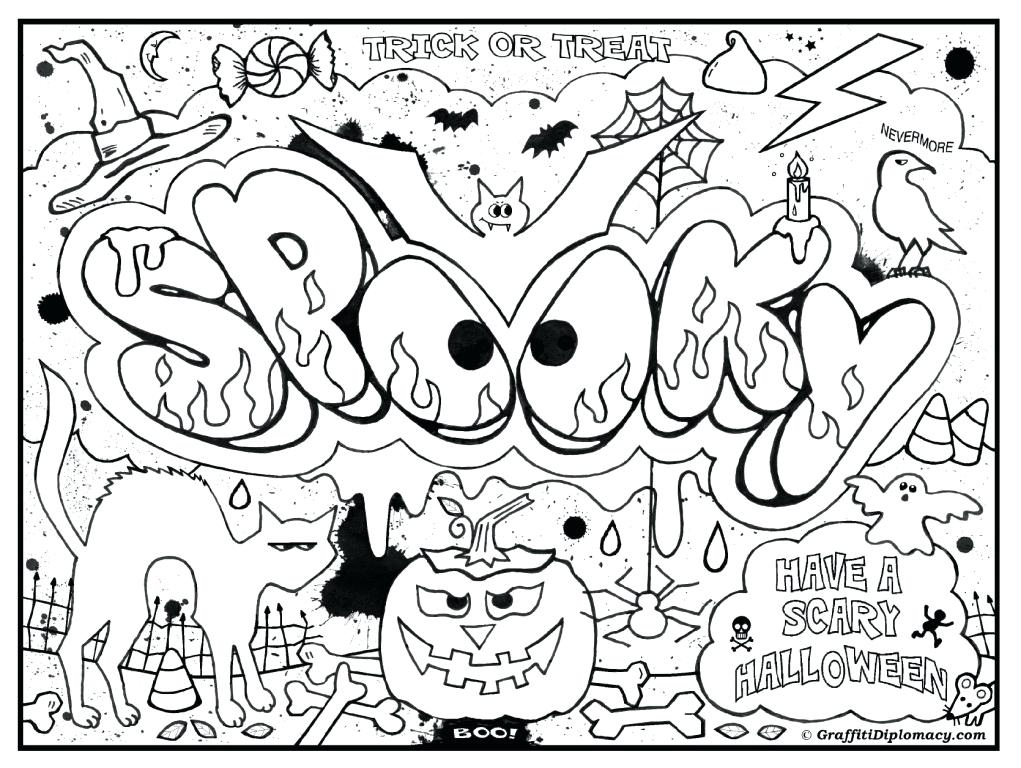 1021x768 Halloween Coloring Pages Girls Livingtowin.club