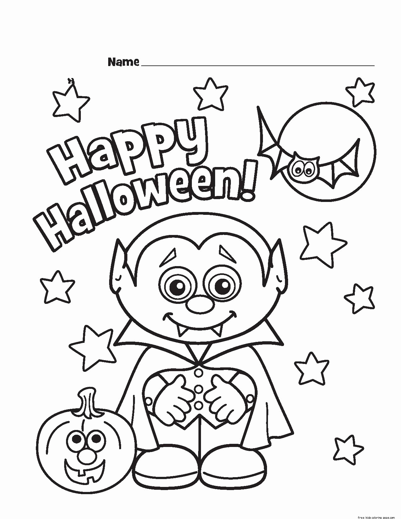 Halloween Coloring Pages For Kids at GetColorings.com | Free printable ...