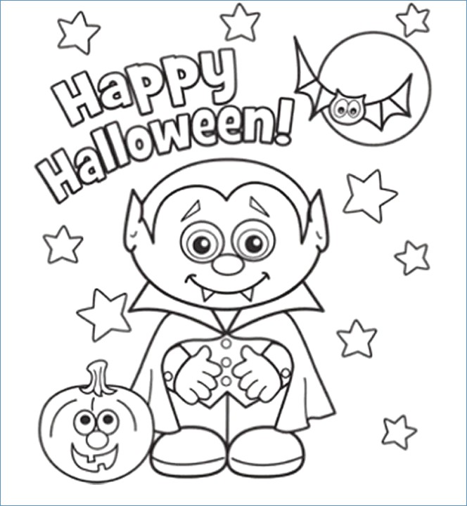 Halloween Coloring Pages Preschoolers 664x720 Halloween Coloring Pages Preschoolers