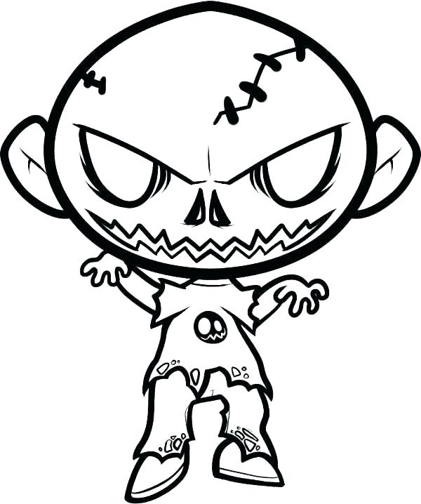 Printable Scary Halloween Coloring Pages 600x718 Printable Scary Halloween Coloring Pages