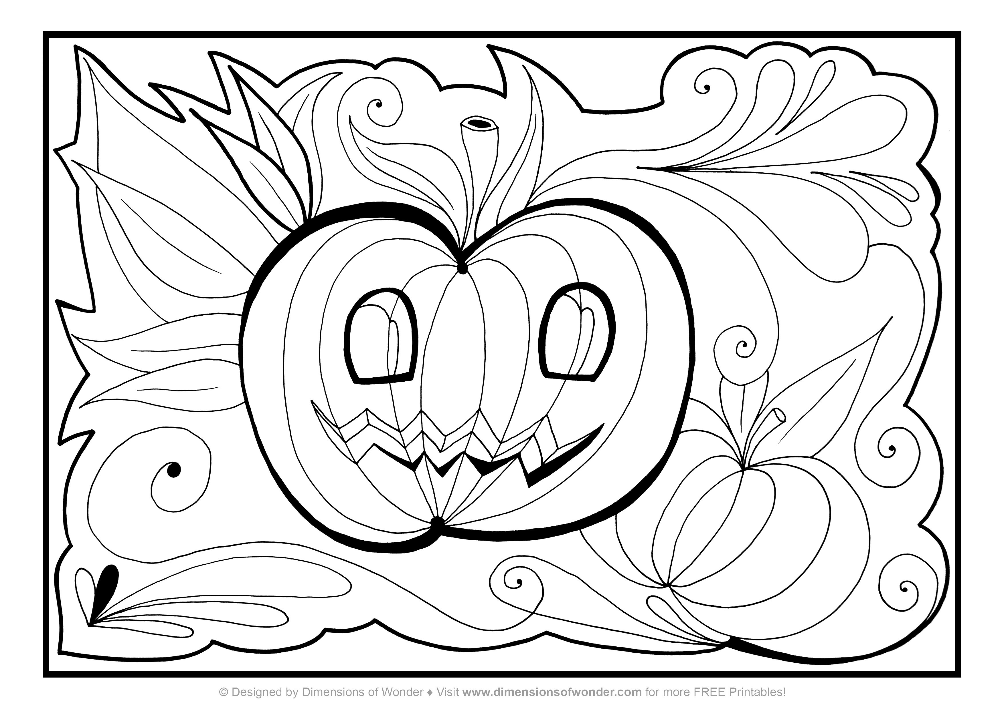 Halloween Coloring Pages Pdf Freecolorngpages.co 3508x2480 Halloween Coloring Pages Pdf Freecolorngpages.co