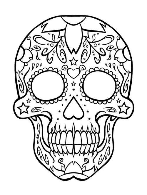 500x659 Skull Drawing