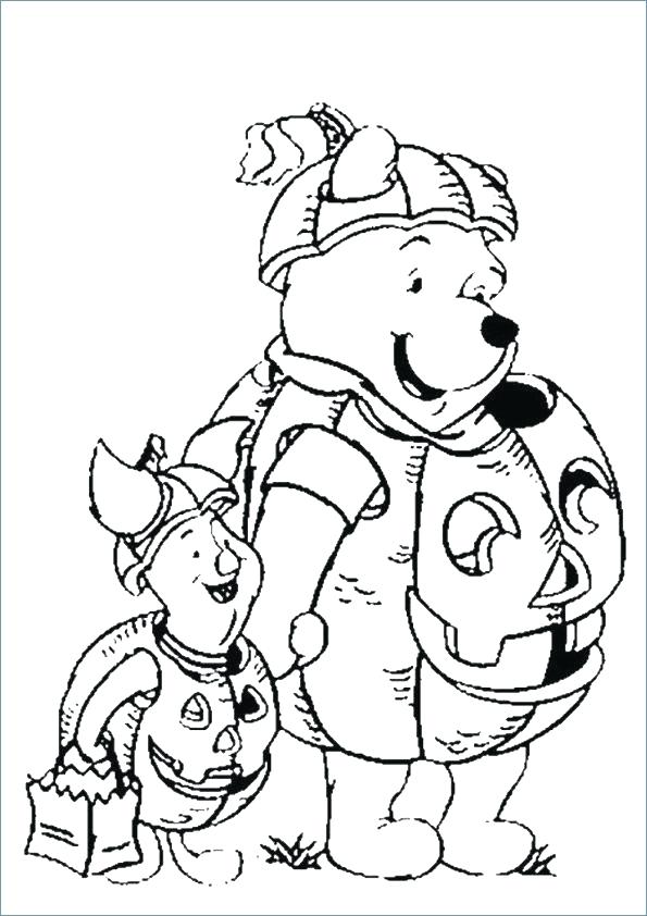 595x842 Halloween Costume Coloring Sheets Piglet Pages Best Images On