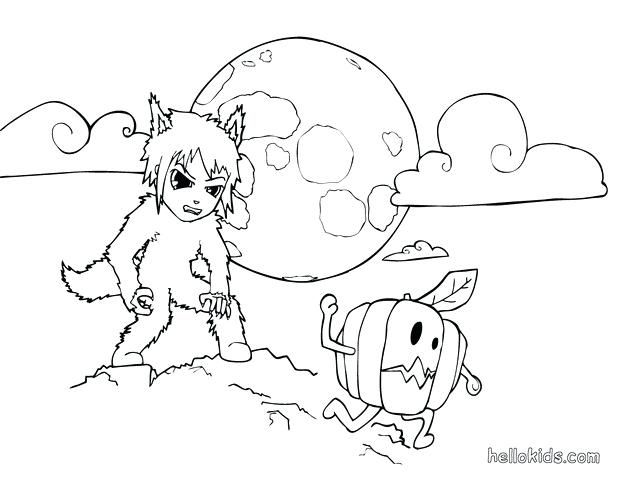 620x480 Werewolf Coloring Pages Werewolf Wearing Werewolf Costume Coloring