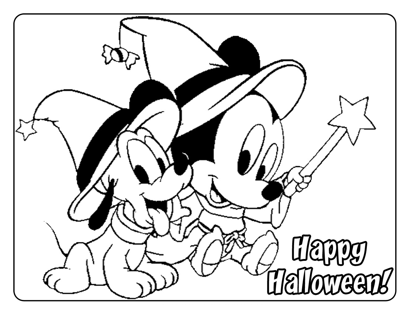 1320x1020 Halloween Coloring Pages Of Baby Mickey Mouse And Baby Pluto