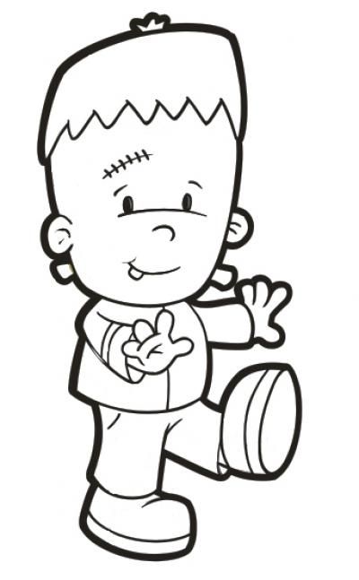 400x647 Baby Frankenstein Free Coloring Page Halloween, Holidays, Kids
