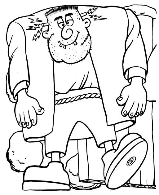 513x629 Printable Halloween Coloring Page Frankenstein