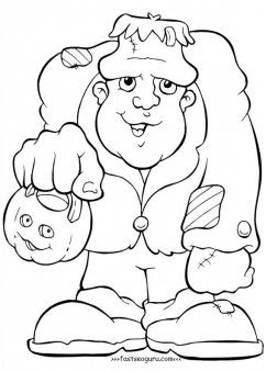 242x338 Halloween Frankenstein Printable Coloring Pages