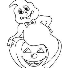 220x220 Ghosts And Pumpkin Coloring Pages
