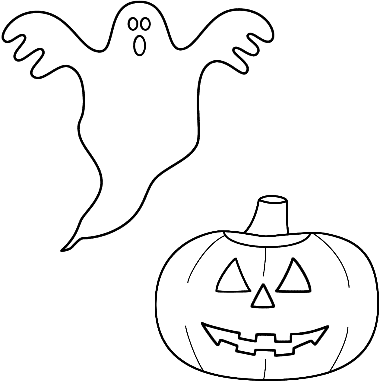 1270x1270 Halloween Ghost Coloring Pages