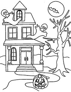 Halloween Haunted House Coloring Pages Festival Collections 236x306 Halloween Haunted House Coloring Pages Festival Collections