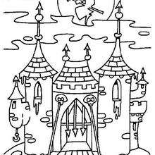 Haunted Houses Coloring Pages 220x220 Haunted Houses Coloring Pages