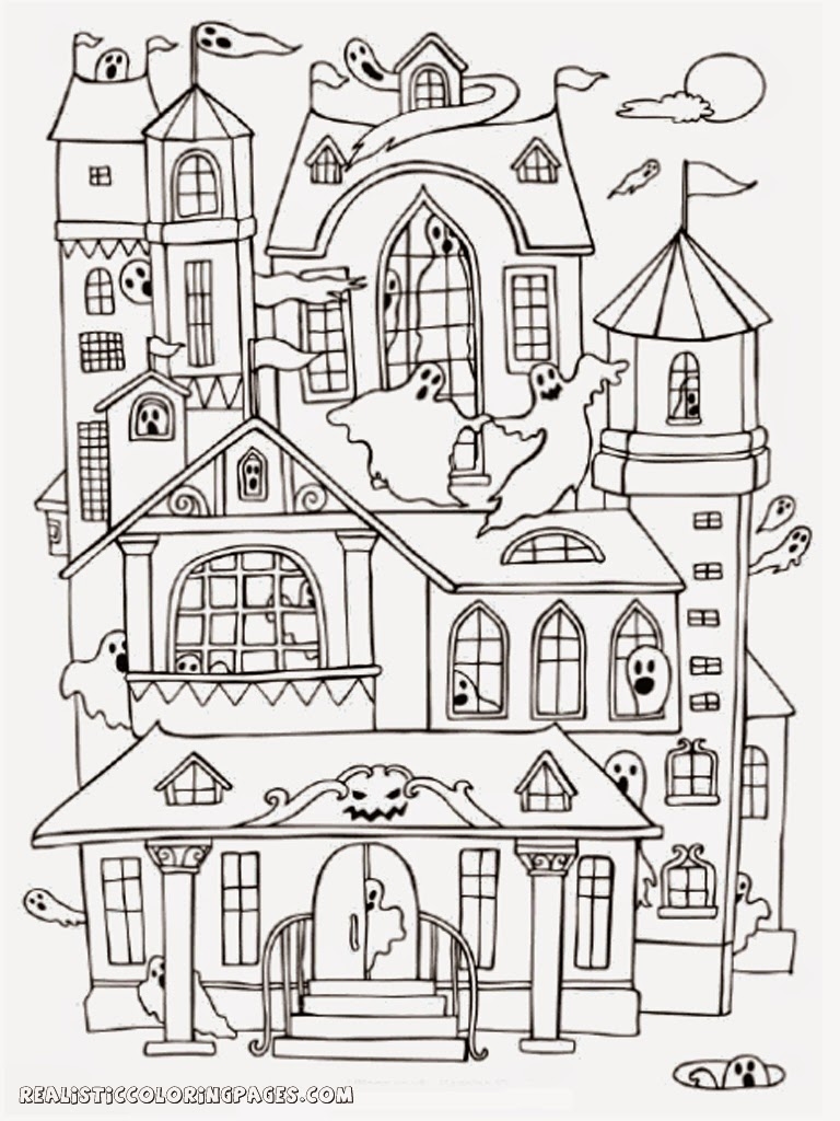 Halloween Haunted House Coloring Pages Download Coloring Book 768x1024 Halloween Haunted House Coloring Pages Download Coloring Book