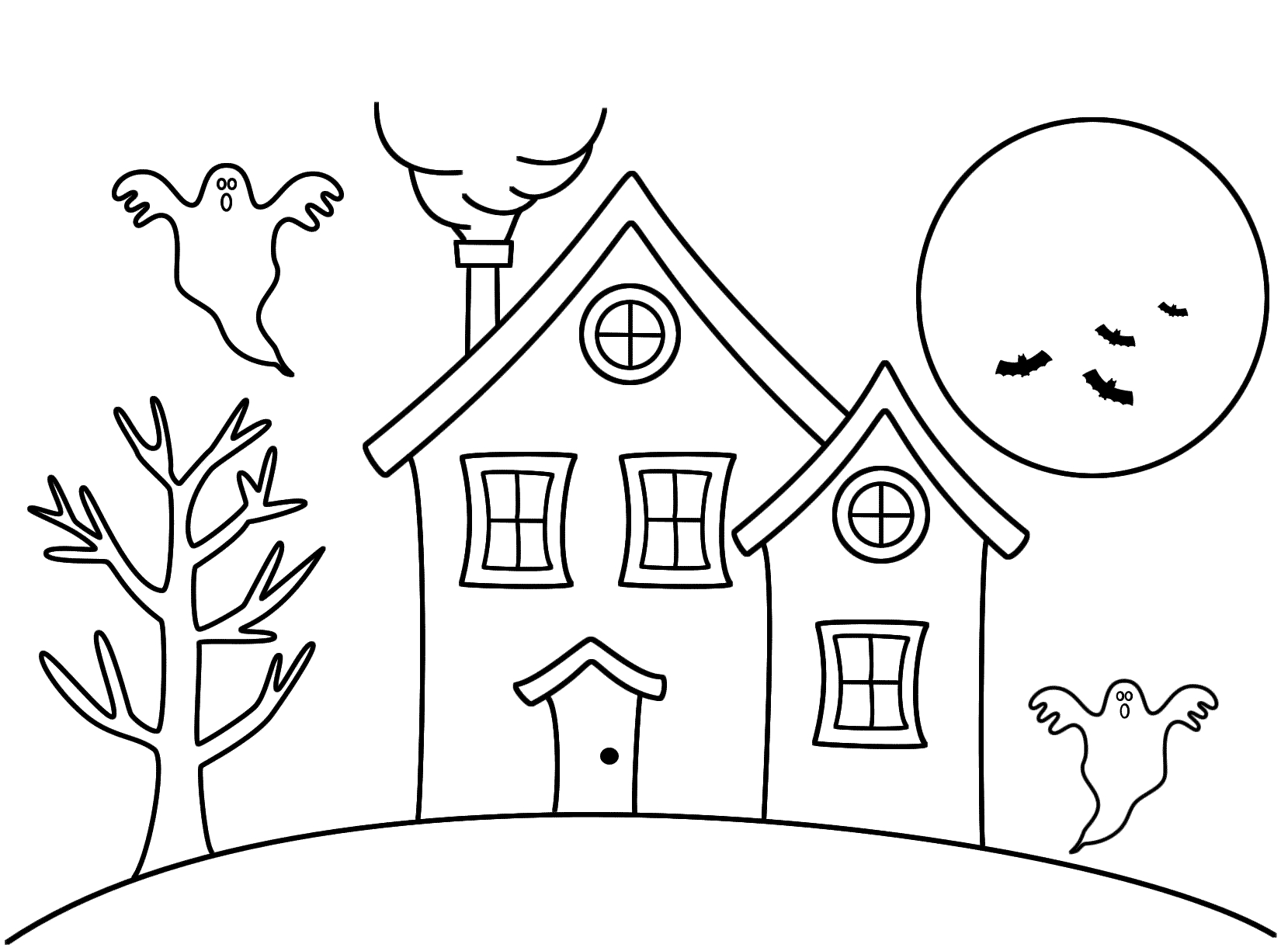 1659x1225 Haunted House Coloring Pages Getcoloringpages Download
