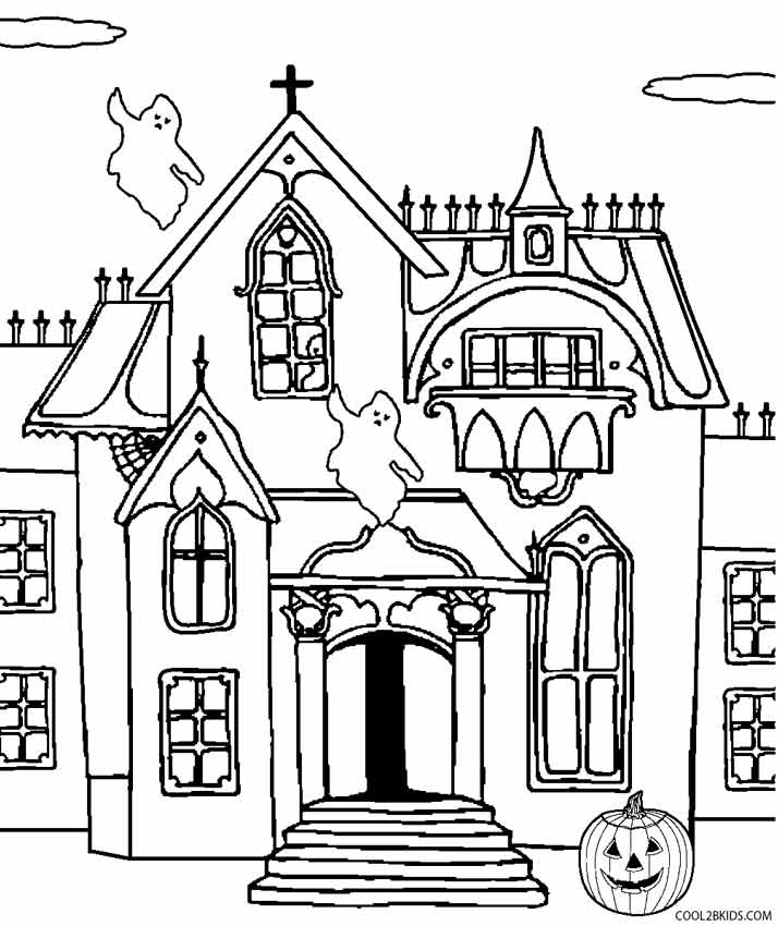 714x850 Modern Ideas Haunted House Coloring Pages Haunted House Coloring