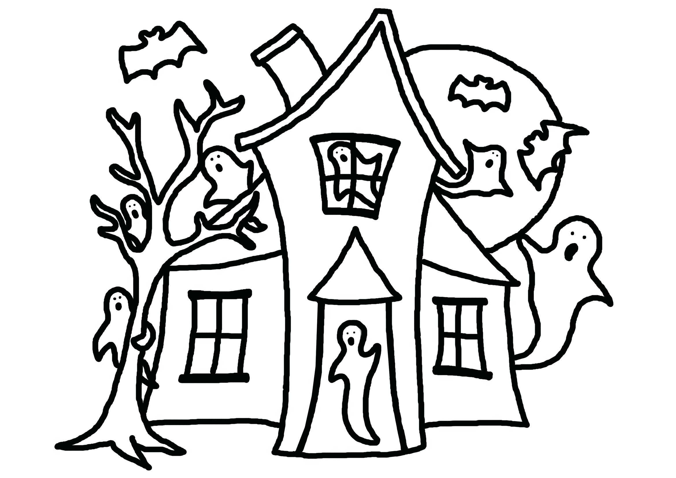 2339x1654 Coloring Pages ~ Haunted House Coloring Pages Printables Haunted