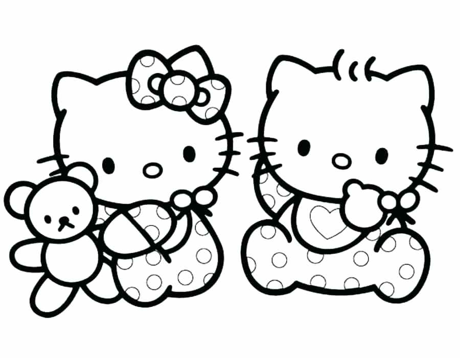 900x700 Printable Halloween Cats Coloring Pages Hello Kitty