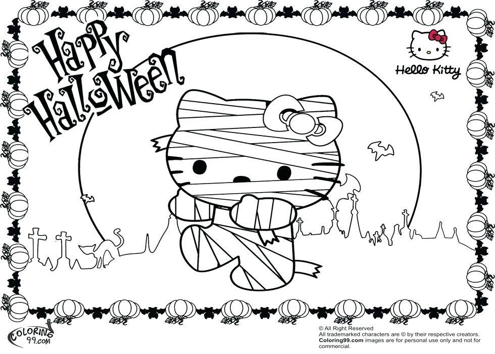 980x700 Halloween Hello Kitty Coloring Pages Shippa.co