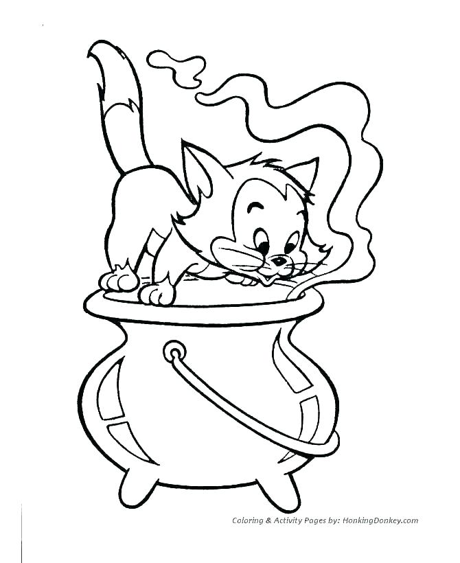 670x820 Halloween Cats Coloring Pages 7