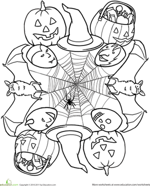 Halloween Mandala Worksheet 301x372 Halloween Mandala Worksheet