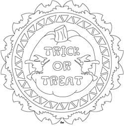 Trick Or Treat Halloween Design For Coloring, Embroidery, Or Paper 250x253 Trick Or Treat Halloween Design For Coloring, Embroidery, Or Paper