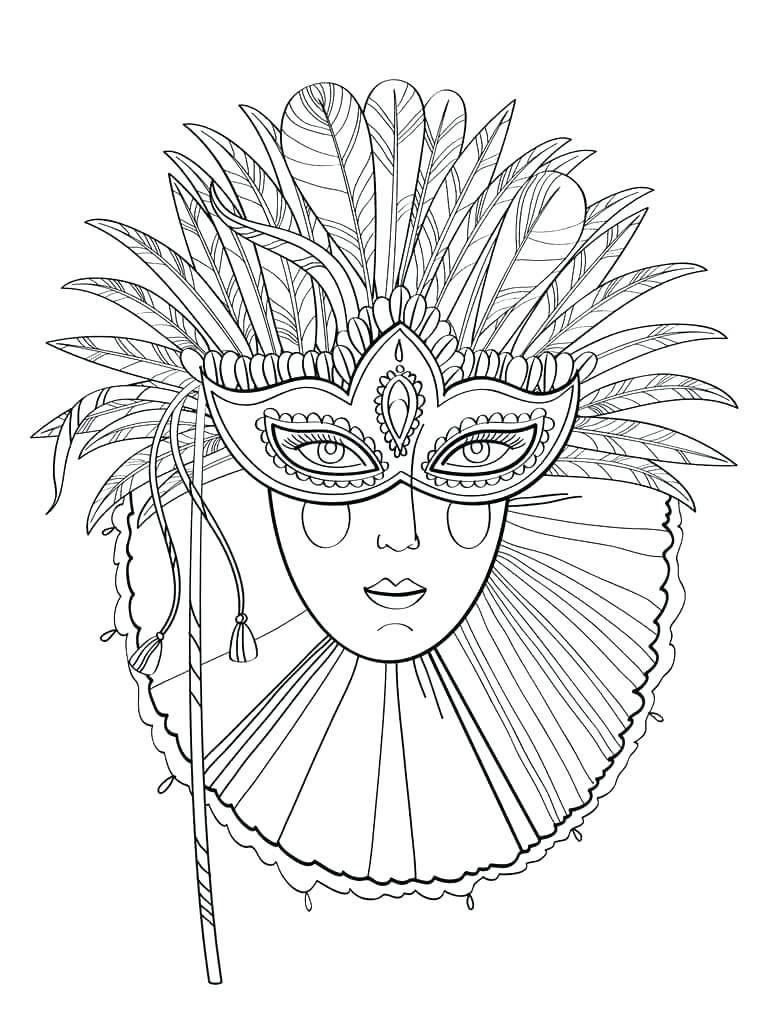 768x1010 Halloween Mask Coloring Sheets Page Pages Printable