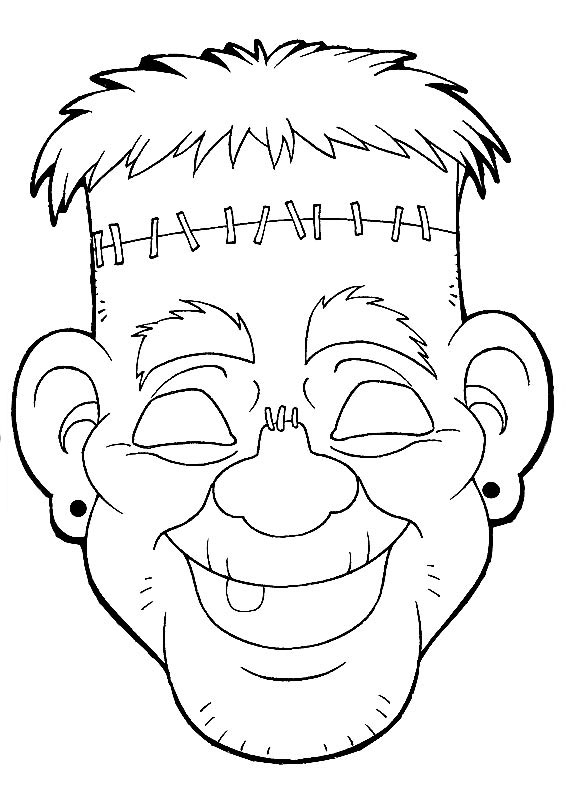 567x794 Halloween Masks Coloring Pages To Download And Print For Free