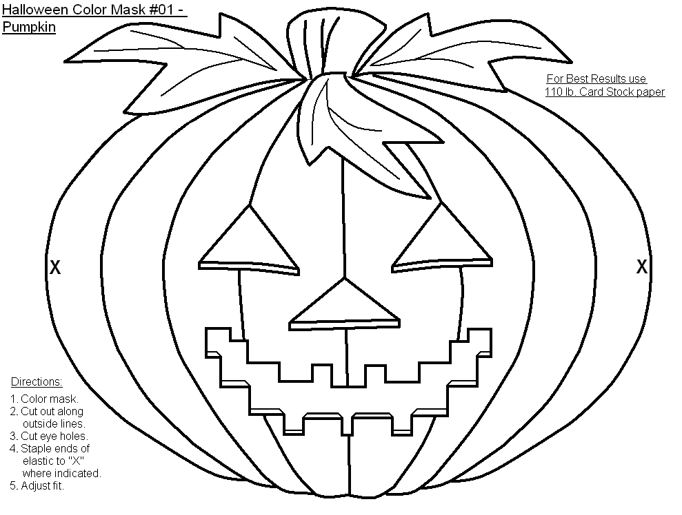 Halloween Mask Coloring Pages at GetColorings.com | Free printable ...