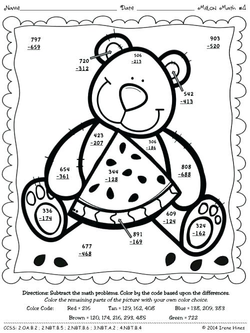 500x667 Multiplication Coloring Sheets Color By Numbers Addition Addition