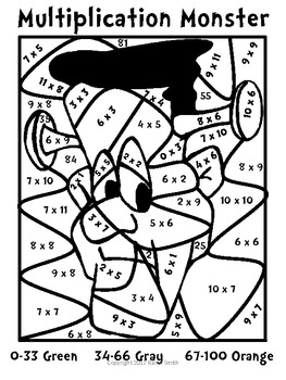 263x350 Multiplication Halloween Coloring Pages Halloween Amp Holidays Wizard