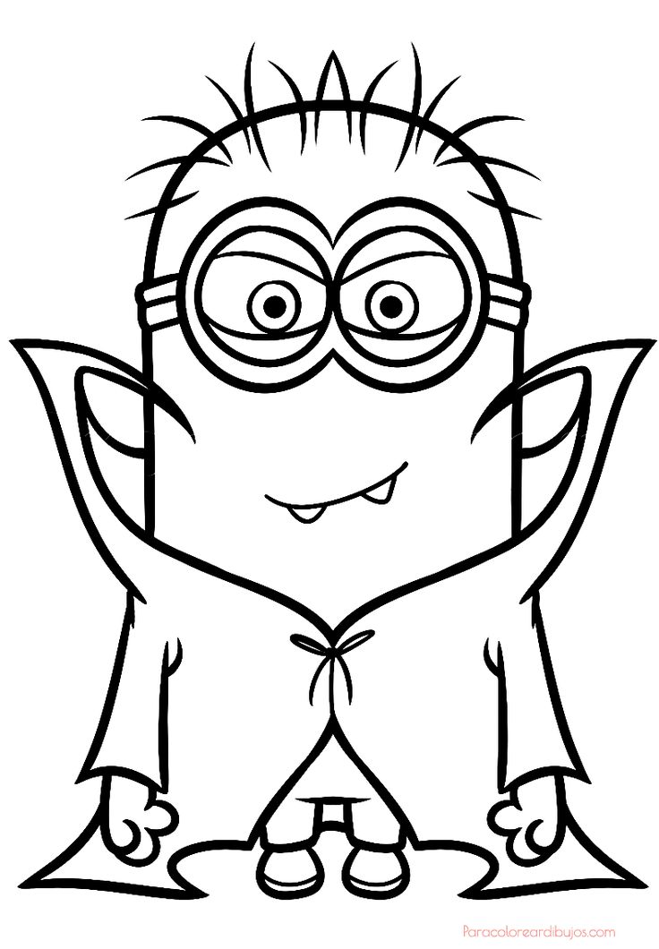 Halloween Minion Coloring Pages