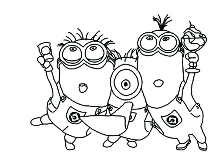728x544 Printable Minion Christmas Coloring Pages Minions Animation Movies