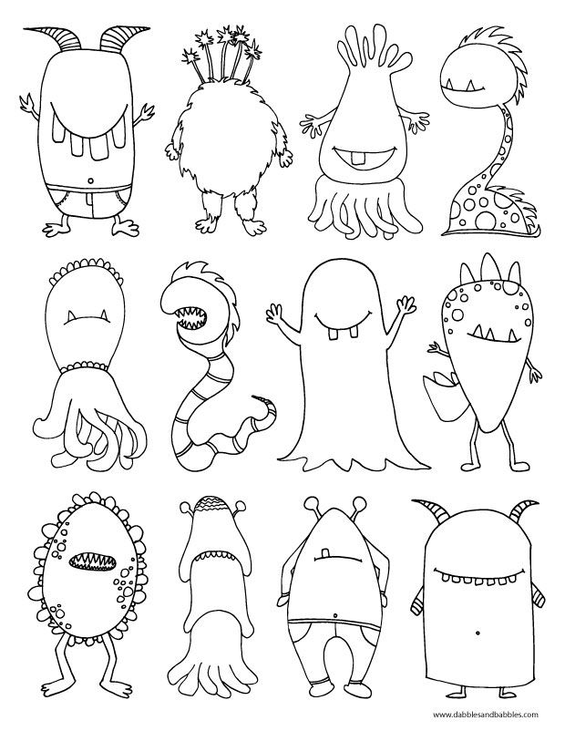 Monsters Coloring Page Monsters, Child And Scary Monsters 620x802 Monsters Coloring Page Monsters, Child And Scary Monsters
