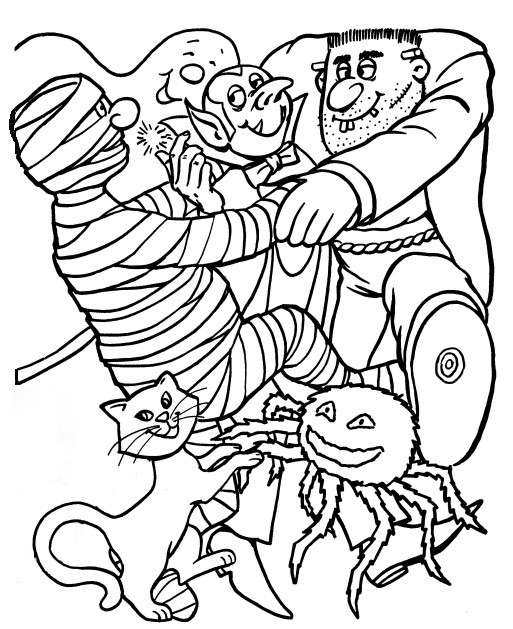 Halloween Monster Coloring Pages Halloween Monster Coloring Page 513x629 Halloween Monster Coloring Pages Halloween Monster Coloring Page
