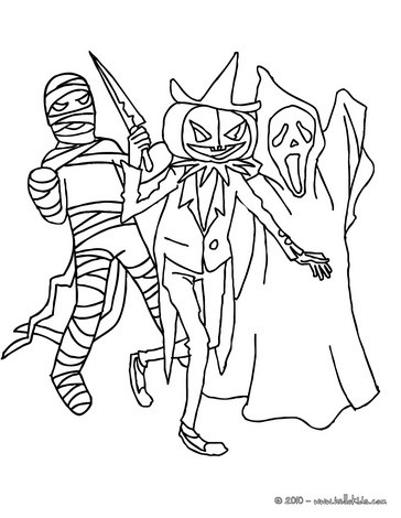 Halloween Monster Coloring Pages Halloween Monsters Coloring Pages 364x470 Halloween Monster Coloring Pages Halloween Monsters Coloring Pages