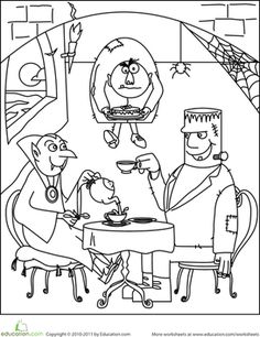 Halloween Monster Coloring Page Worksheets, Monsters 236x306 Halloween Monster Coloring Page Worksheets, Monsters