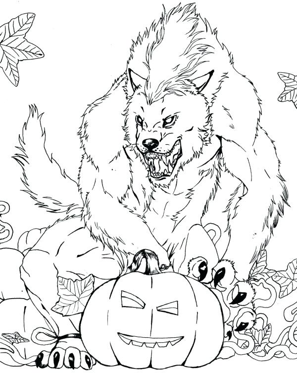 Halloween Monster Coloring Pages Coloring Pages Werewolf Cute 600x752 Halloween Monster Coloring Pages Coloring Pages Werewolf Cute