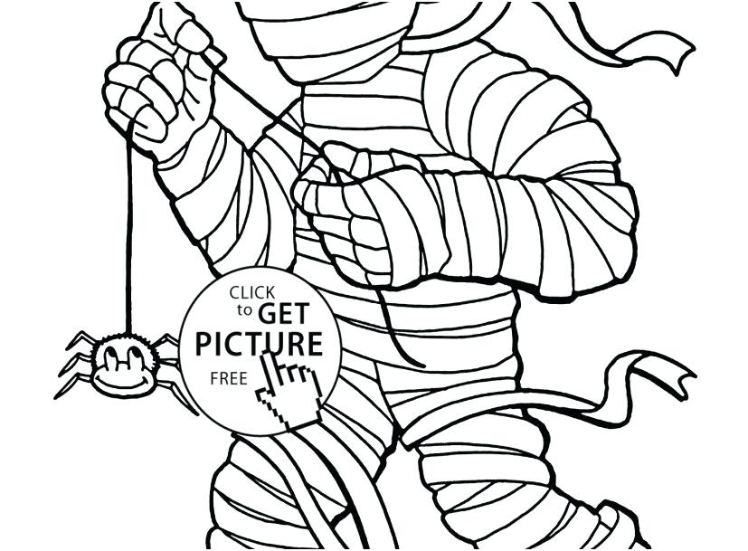 Mummy Coloring Pages Halloween Mummy And Spider Coloring Page 827x609 Mummy Coloring Pages Halloween Mummy And Spider Coloring Page