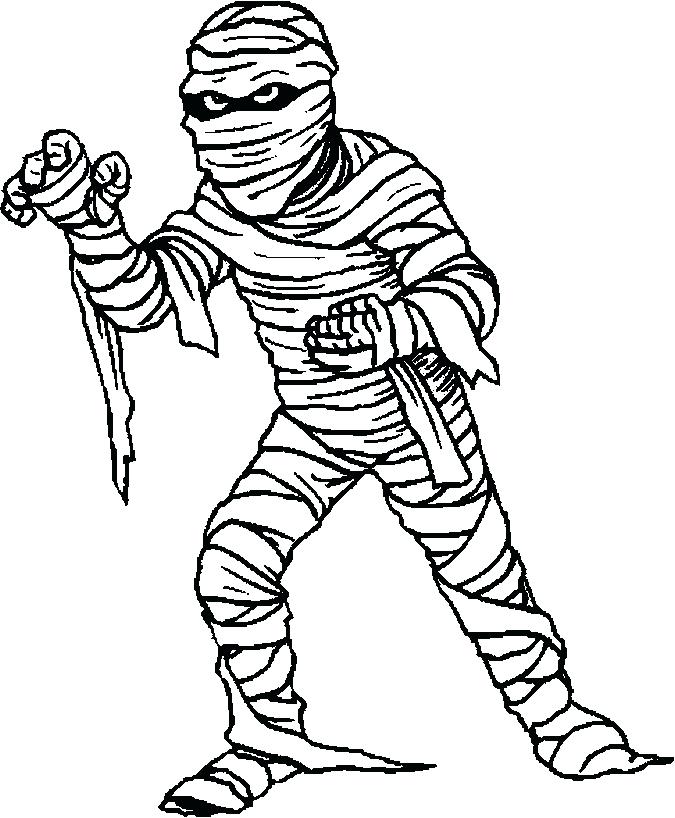 Mummy Coloring Pages Halloween 675x818 Mummy Coloring Pages Halloween