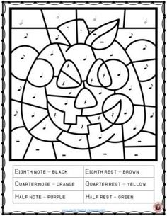 236x305 Halloween Color By Music Note 26 Halloween Music Coloring Sheets
